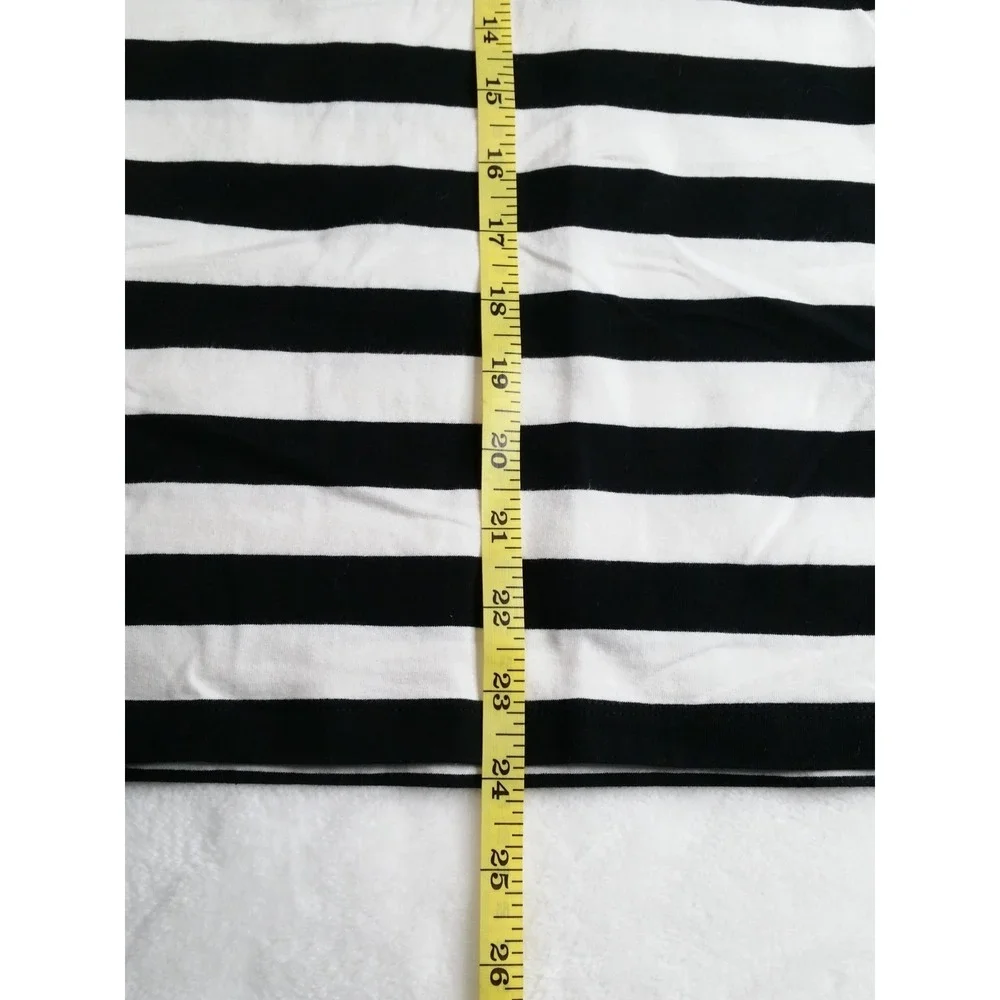 Women's Vintage Y2K Ralph Lauren Striped Polo Shirt Top Sz L Large Black Yellow